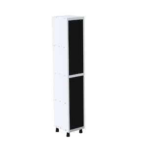 Armário Roupeiro em Aço Mt 1v 2 Portas - Pitão Branco/Preto