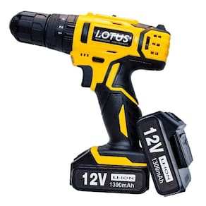 Furadeira/Paraf. Com Impacto 12V + 54Pçs 2 Bater.