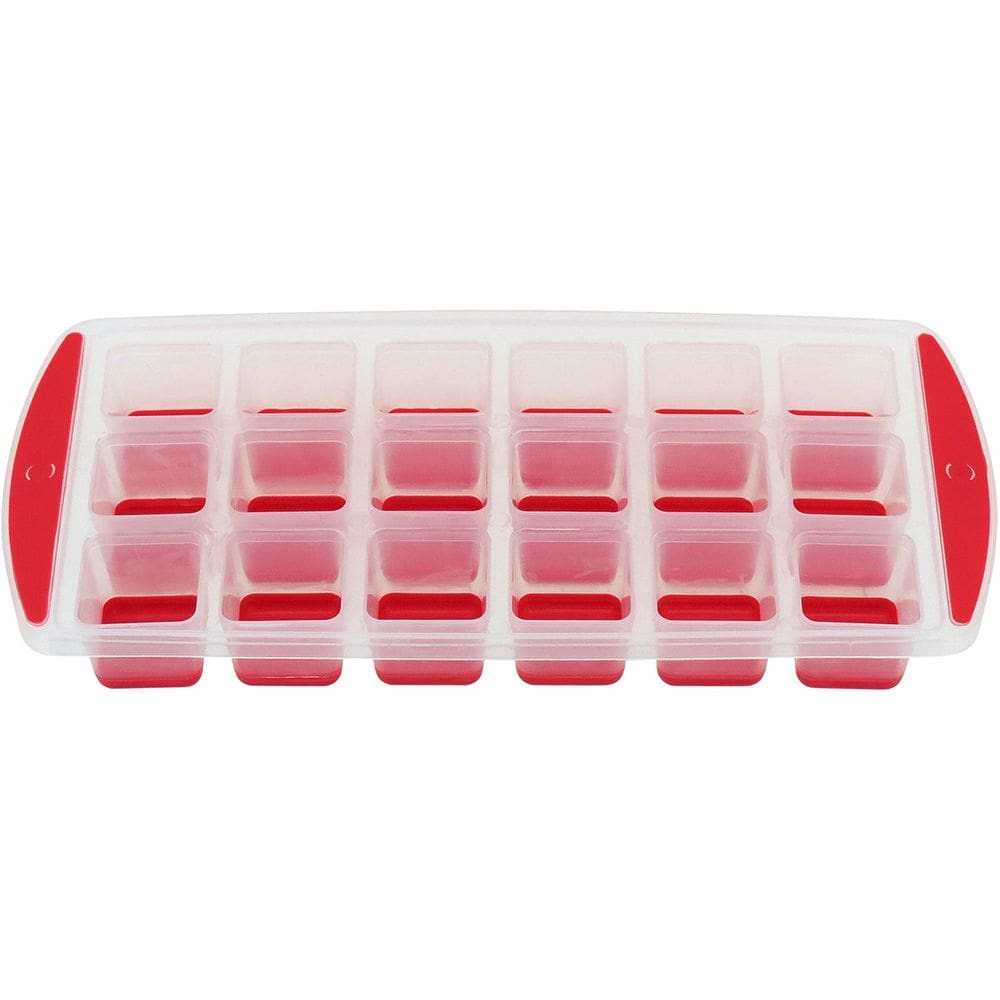 FORMA DE GELO PLÁSTICO 3x13x27cm VERMELHO