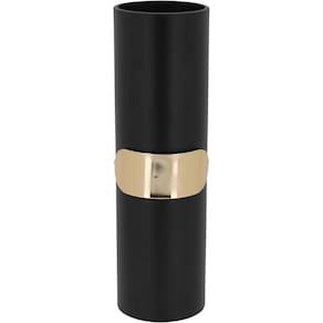 Vaso Decorativo Enfeite Casa Metal 34x10x10cm Preto