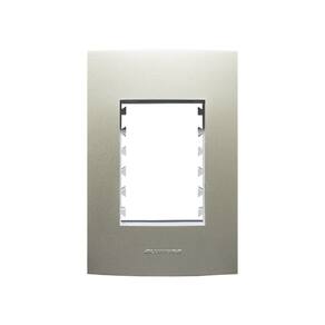 Placa 4X2 com Suporte Para 3 Módulos Inova Pro Class Alumbra Champagne