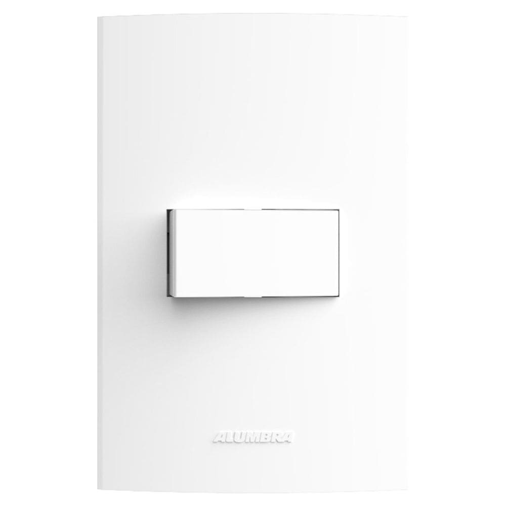 Conjunto Interruptor Simples 10A 250V ~ Placa 4x2 Inova Pro Alumbra Branco