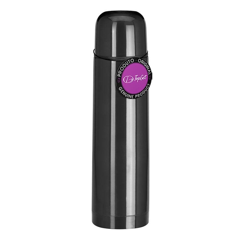 Garrafa Térmica Em Inox 500 Ml Grip Topget - Preto