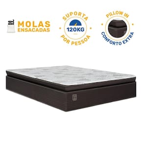 Colchão Ravena Molas Ensacadas Com Pillow Top Queen 158cm
