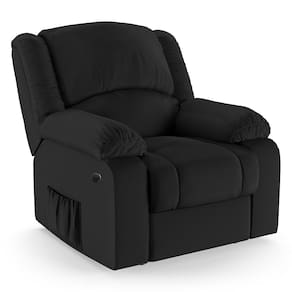 Poltrona do Papai Reclinável Melim Power Elétrica PU Preto FH1 - D`Rossi