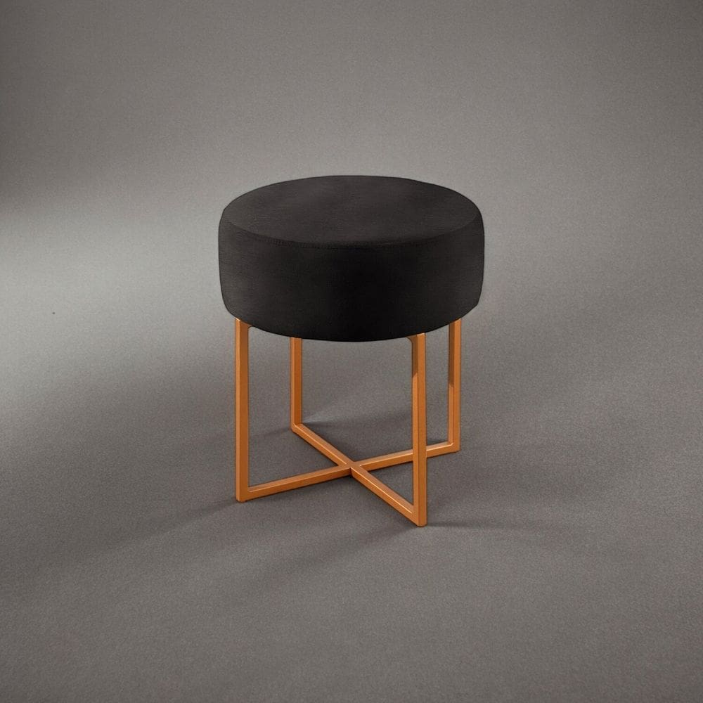 Puff Banqueta Otávio Luxo Preto