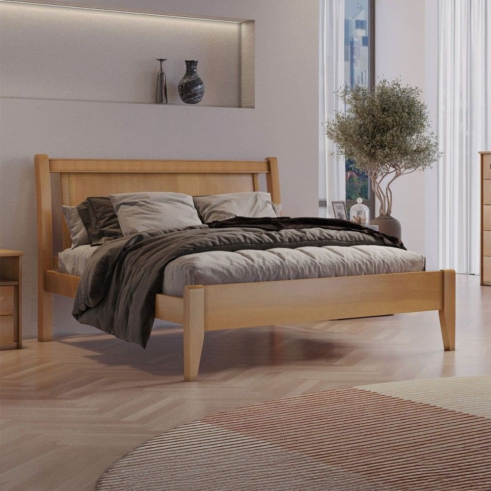 Cama Queen Florença Madeira Maciça Amêndoa/Marrom - Josandro
