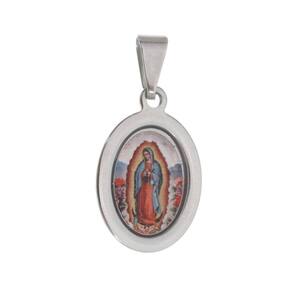 Medalha Nossa Senhora de Guadalupe em Inox para Cadeia de Consagração