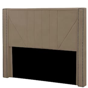 Cabeceira Casal Estofada Para Cama Box Ayla Veludo Cor Capuccino