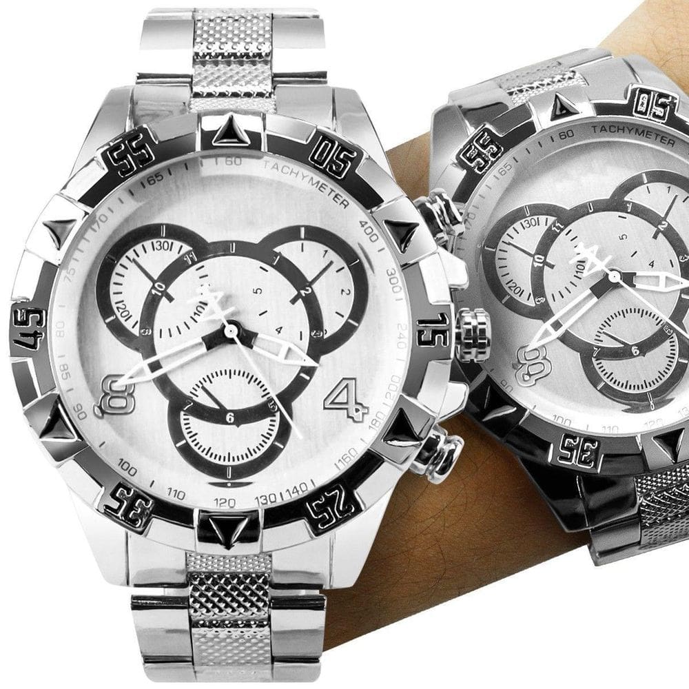 Relogio Masculino Aço Inox Prata Prova Dagua Social Presente