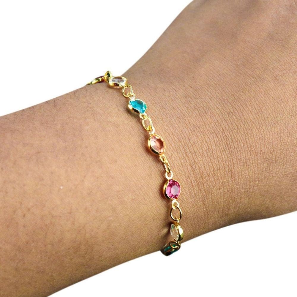 Pulseira Feminina Ouro Aço Inoxidável + Saquinho Social