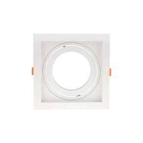 Spot De Embutir Recuado Blumenau Clean Para Lâmpada Par 30 E27 Quadrado Bivolt