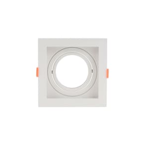 Spot De Embutir Recuado Blumenau Clean Para Lâmpada Ar70 E27 Quadrado Bivolt