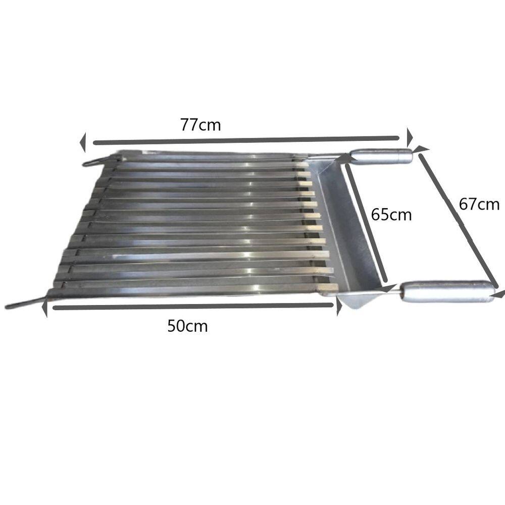 Grelha de inox argentina 65X50CM - ARTEINOXX
