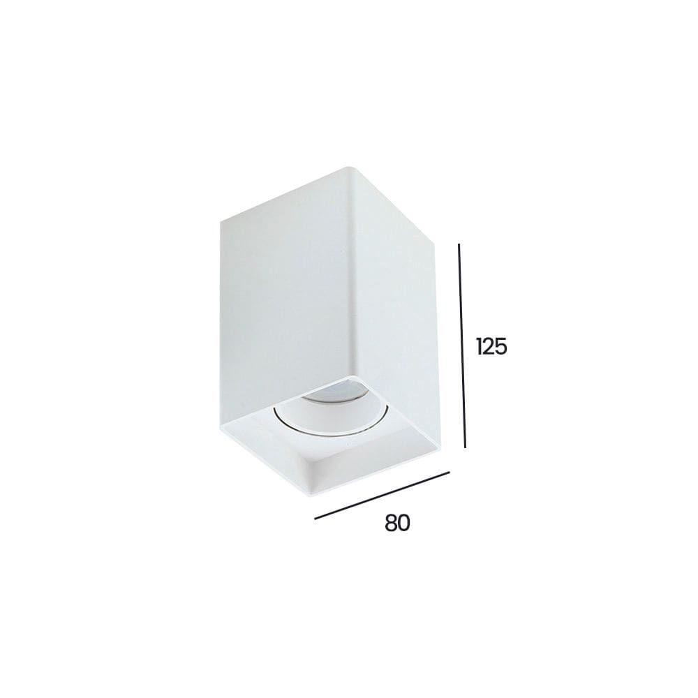 Spot de Sobrepor Nordecor Loch MR16 GU10 Quadrado Bivolt