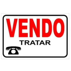 Kit 12 Placa Sinalização Vendo Vende-Se 20X30
