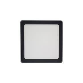 Painel de Led Blumenau Slim Quadrado de Sobrepor 12W Bivolt Preto