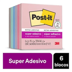 POST-IT Viajar Notas Adesivas 76MM X 76MM 3M