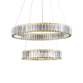 Lustre Pendente Nitrolux LTP-019 Dourado Led Bivolt