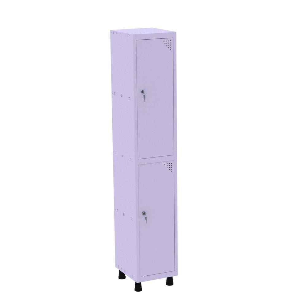 Roupeiro em Aço Mt 1v 2 Portas - Fechadura Lilás