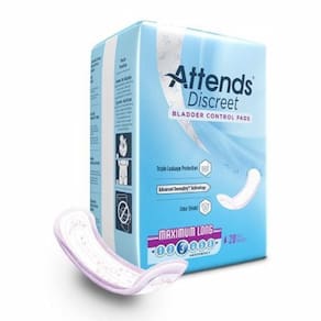 Almofada de controle da bexiga de 35,5 cm, roxo, 20 bolsas da Attends (pacote com 2)