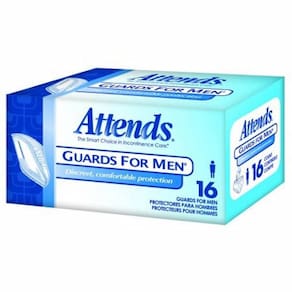Almofada de controle de bexiga atende protetores para homens 8-1/2 x 10-1/4 polegadas núcleo de polímero de absorção de luz One S caso de 64 da Attend