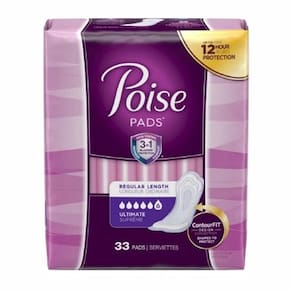 Almofada de controle da bexiga Poise 3-1/2 x 16 polegadas 33 unidades por Poise (pacote com 2)