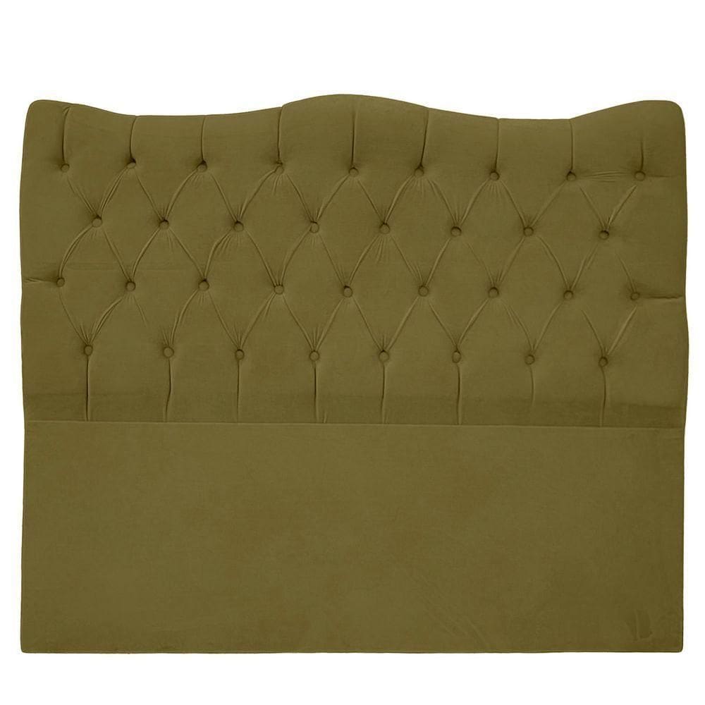 Cabeceira Casal King Size Estofada Para Cama Box Dunas Veludo Cor Tabaco