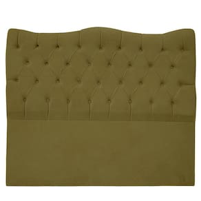 Cabeceira Casal Para Cama Box Estofada Dunas Veludo Cor Tabaco