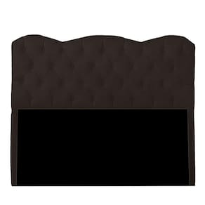 Cabeceira Casal Queen Estofada Para Cama Box Verona Veludo Cor Marrom
