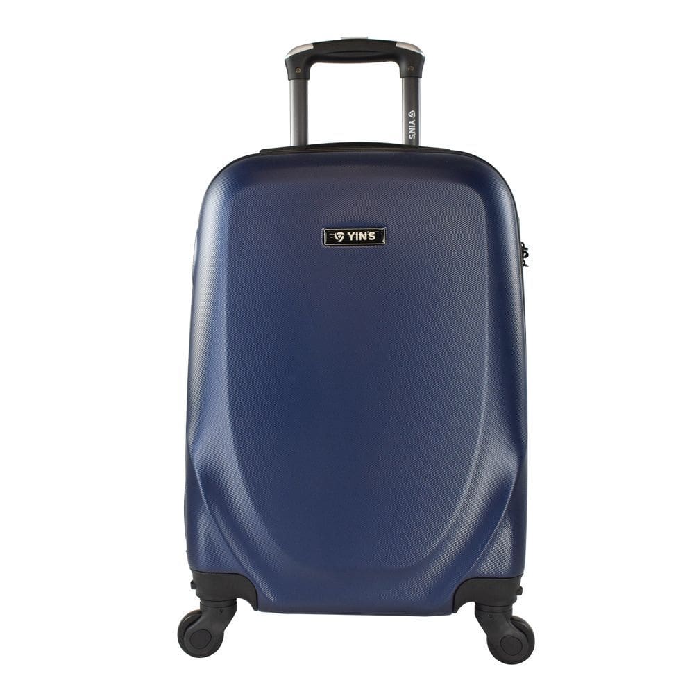 Mala de Bordo Pequena para Viagem em Abs Yins 21192 Cadeado Integrado Rodas 360º Azul Marinho