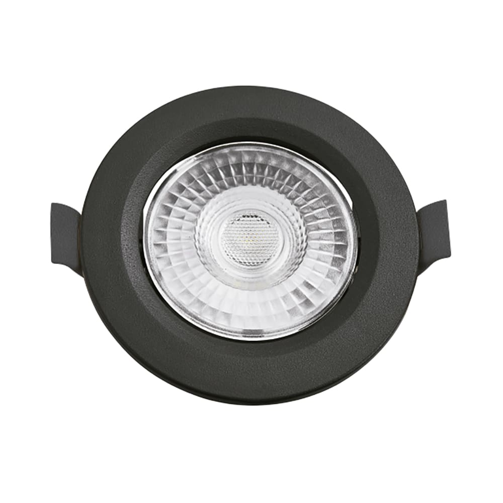 Spot de Led Embutir Slim MR16 Redondo 6W Preto Bivolt Blumenau 3000K Luz Quente