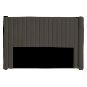 Cabeceira Casal Queen Size Estofada Para Cama Box Alicia Veludo Cor Tabaco