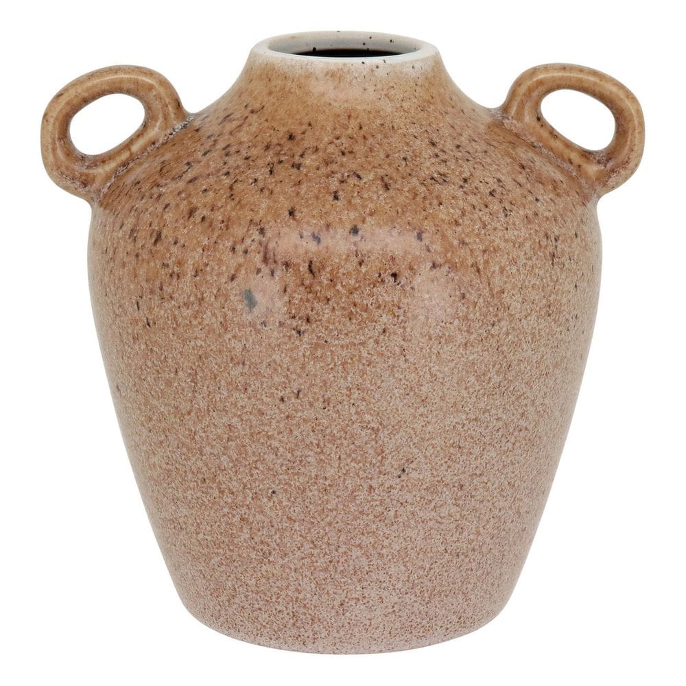 Vaso Decorativo Enfeite Casa Cerâmica 17x17x17cm Bege