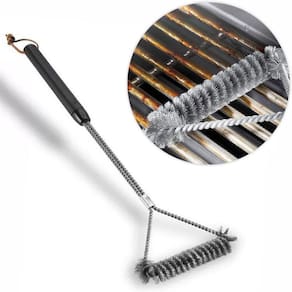 Escova De Aço Para Limpeza De Grelha E Churrasqueira Grill