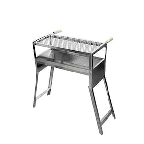 Churrasqueira Inox c/ Pé Dobrável L 55 X P 25 CM