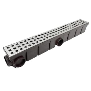 Ralo Estreito Inox Quadros 6x50 Cocho Escoamento Marrom
