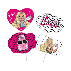 Plaquinhas Divertidas Barbie - 4 unidades