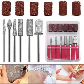 Kit Pontas Diamantadas E Tubo De Lixa Para Micro Retíficas