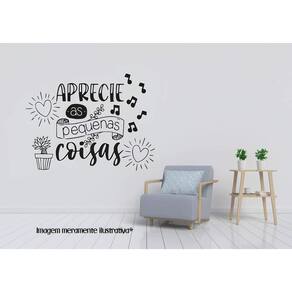 Adesivo De Parede Frase Aprecie As Pequenas Coisas