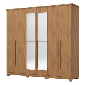 Guarda Roupa Casal Leblon 6 Portas Nature com Espelho - Henn