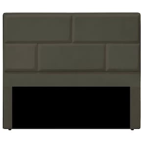 Cabeceira Casal Estofada Para Cama Box Jade Veludo Cor Tabaco