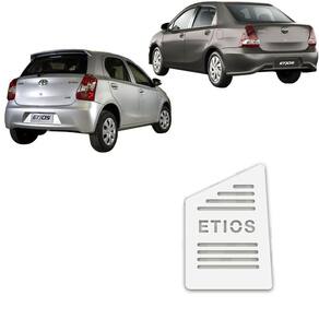 Descanso De Pé Toyota Etios 13 A 21 Aço Escovado Prata