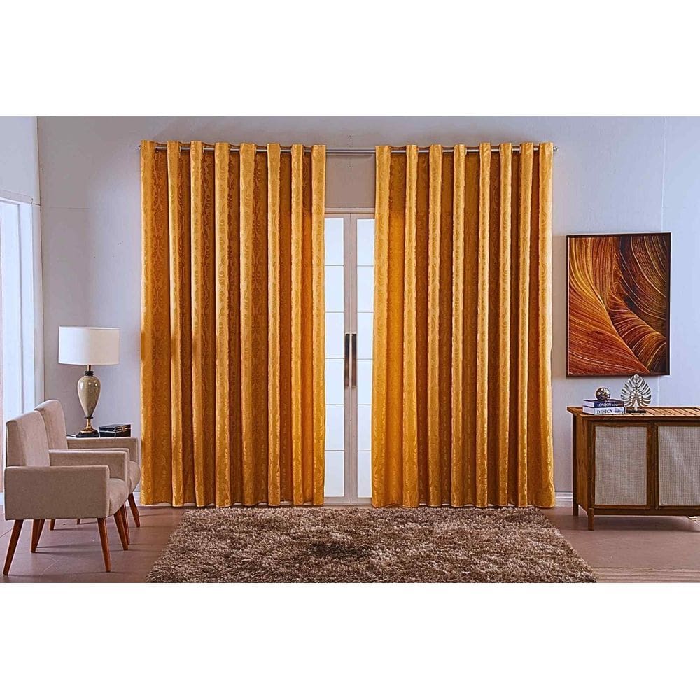Cortina Jacquard Luxo Em Tecido Semi Blackout Sala 5,00X2,80
