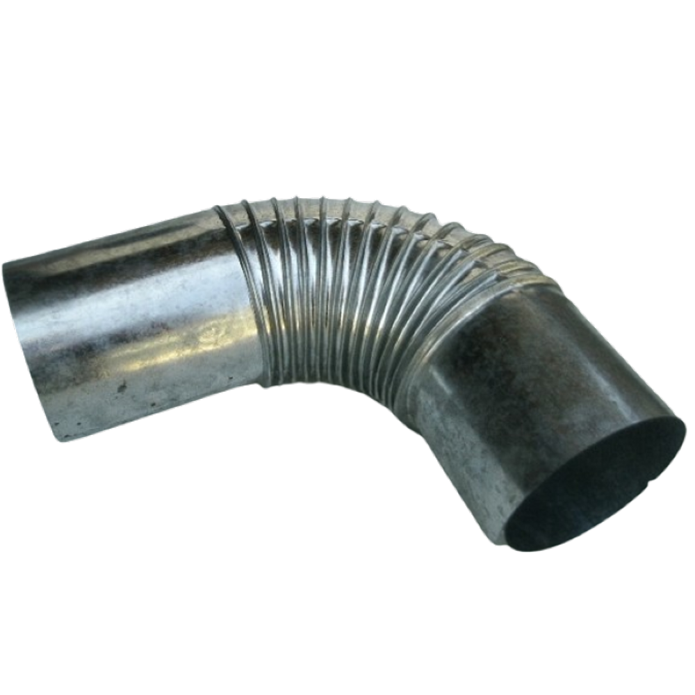 Curva Sanfonada Para Chaminé 90º 130Mm Galvanizada.