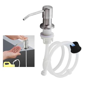 Dispenser Sabao Sabonete Liquido Detergente Mangueita Embutir Cuba Pia Banheiro Cozinha Suporte Dosador Multiuso