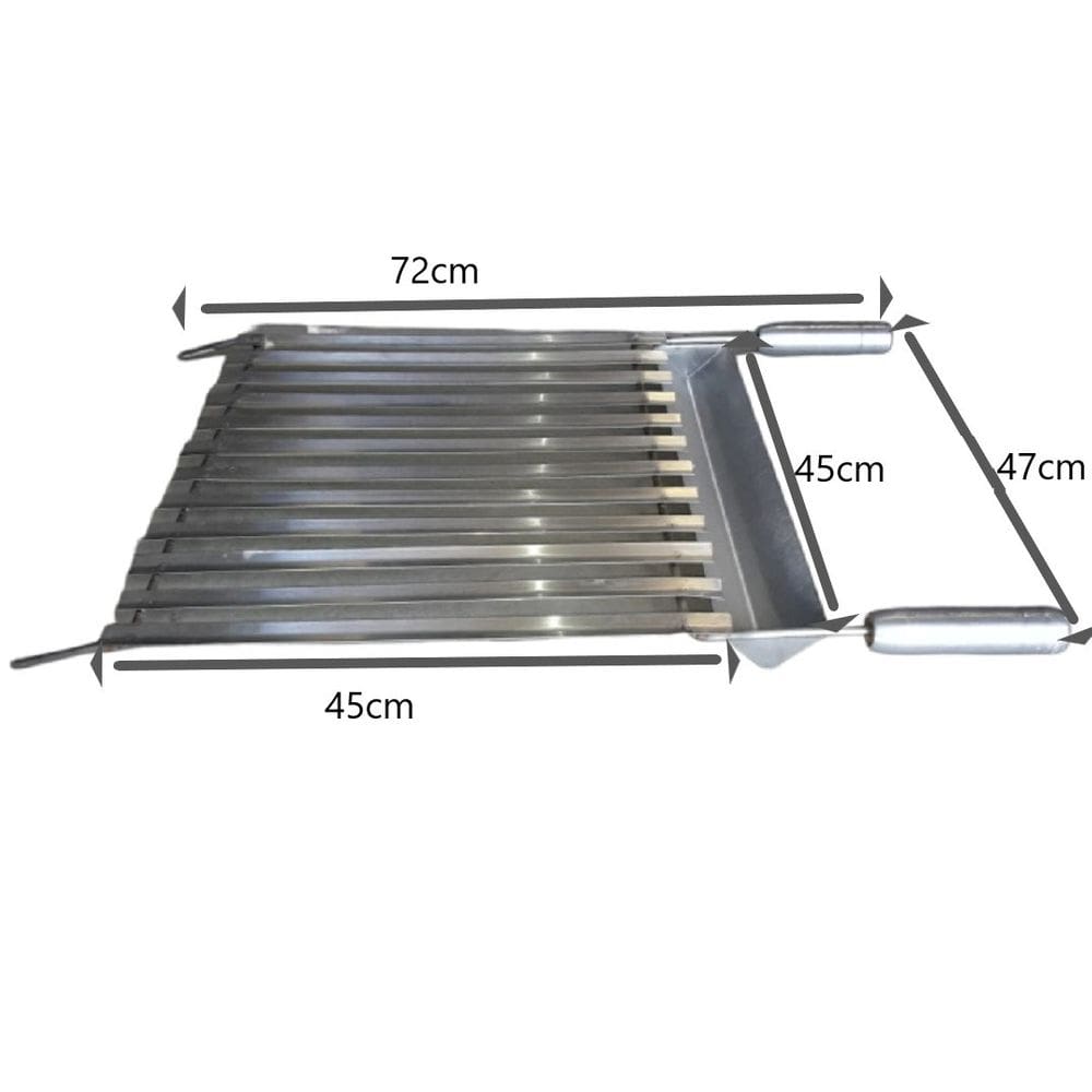 Grelha de inox argentina 45X45CM - ARTEINOXX