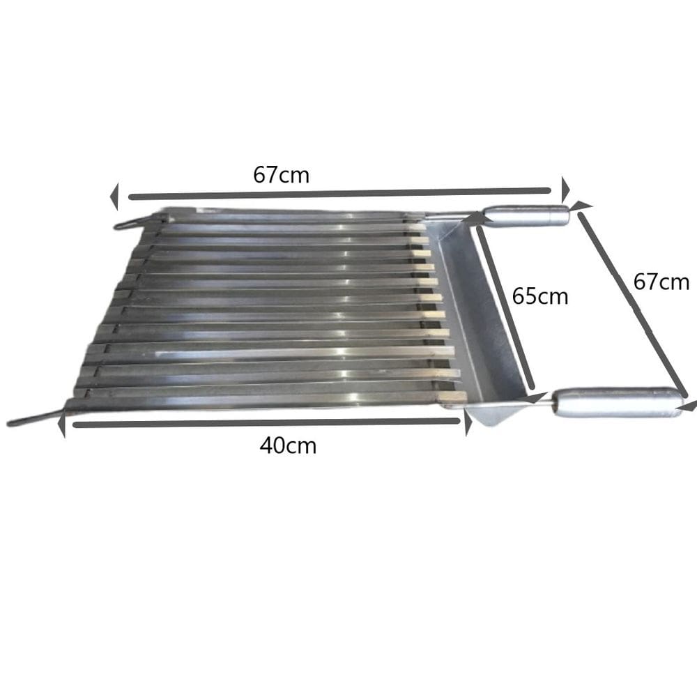Grelha de inox argentina 65X40CM - ARTEINOXX