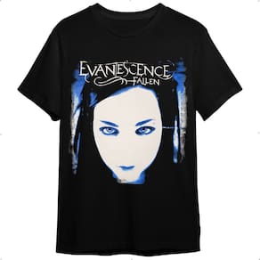 Camiseta Evanescence Fallen Preta Plus Size Unissex Banda de Rock
