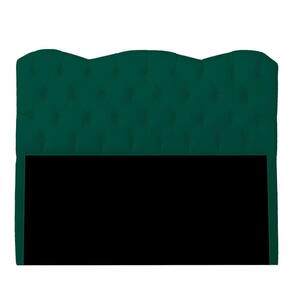 Cabeceira Casal Estofada Para Cama Box Verona Veludo Cor Verde Esmeralda